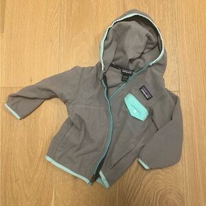 Patagonia Gray Fleece with Teal Trim